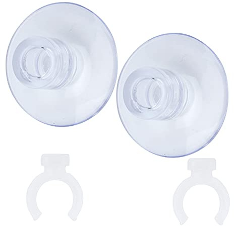 Aquarium Schlauchhalter mit Saugnapf, 2 Stück, für 12-16mm Schläuche, Schlauchschellen Clips