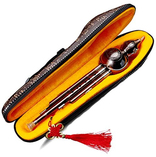 Mobkid Hulusi C Gesenkt B Tonart A Tonart Erwachsener Schüler Professioneller Leistungstyp Cucurbit Anfänger Musikinstrument (Color : Brown, Size : B-Flat)