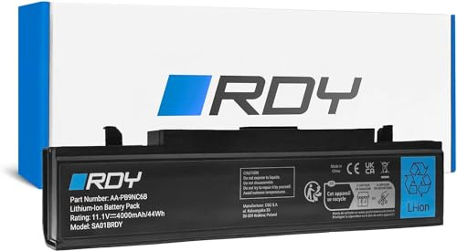 RDY Laptop Batería AA-PB9NC6B AA-PB9NS6B AA-PB9NC6W para Samsung R519 R530 R540 R580 R780 RV511 R522 NP350V5C NP300E5C NP300E5A RC520 NP350E5C NP300V5A NP550P5C (Capacidad: 4000 mAh 11.1V)