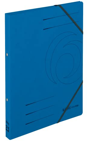 herlitz Ringhefter Quality, A4, 2 Ring-Mechanik, Rückenbreite 25 mm, 5 Stück (blau)
