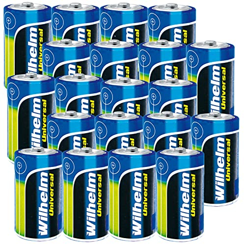 20 x Mono D Universal Wilhelm Alkaline Batterien LR20 1,5V