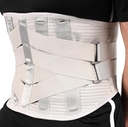 VITALWORXX Rückenbandage, professionelle Hilfe bei Rückenschmerzen, Rückengurt mit Stützstreben zur Vermeidung/Linderung von Schmerzen, Ischias