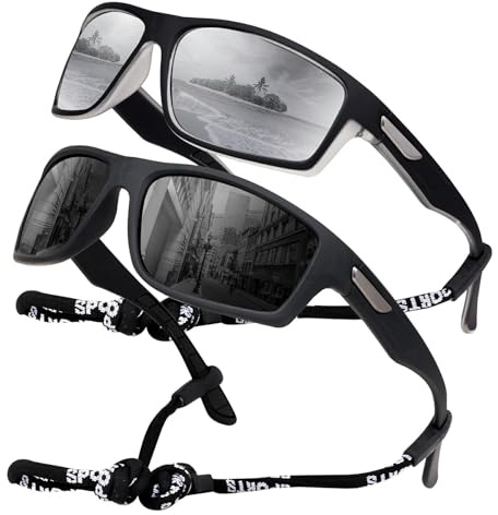 SKYWAY Polarisierte Sonnenbrille Herren, Sportbrille Fahrradbrille Herren Damen zum Baseball Laufen Radfahren Angeln Golfen UV400-Schutz Sonnenbrille