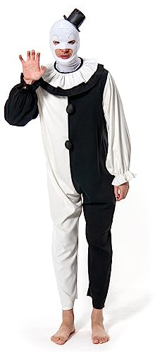 Noiclub Terrifier Kostüm Gruselig Halloween Horror Clown Cosplay Costume Overall Maske Outfits Karneval Anzug Set S
