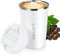 Darryy Taza de café para Llevar 380ml, Taza de Viaje de Acero Inoxidable, Taza Termica de Cafe para Llevar con Tapa, Vaso Termico para té y café sobre la marcha, Blanco