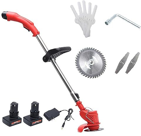 Tondeuse Manuelle Tondeuse à Gazon électrique, Tondeuse à Gazon sans Fil légère alimentée par Batterie 12 V Rechargeable