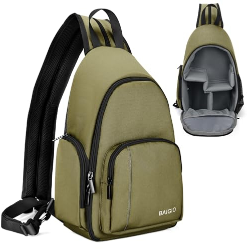BAIGIO Multifunktional Kamerarucksack DSLR Kameratasche Fotorucksack Brusttasche Wasserabweisend Kamera Tasche Fototasche Spiegelreflex Camera Bag Foto Rucksack für Sony Canon Objektiv Nikon SLR