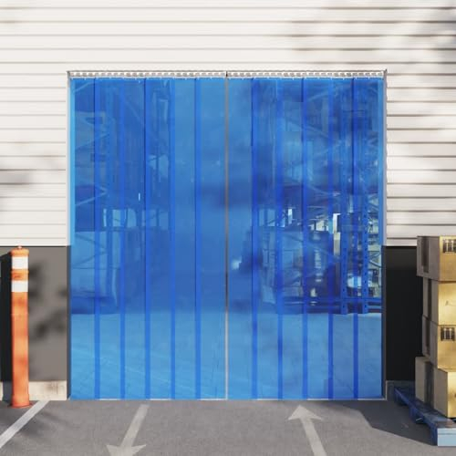 LAPOOH Türvorhang Blau 300x2,6 mm 25 m PVC, Türvorhang Kälteschutz, Thermofolie Fenster, Kälteschutzvorhang, Thermo Vorhänge Gegen Kälte, Wärmeschutzvorhang Tür 153874