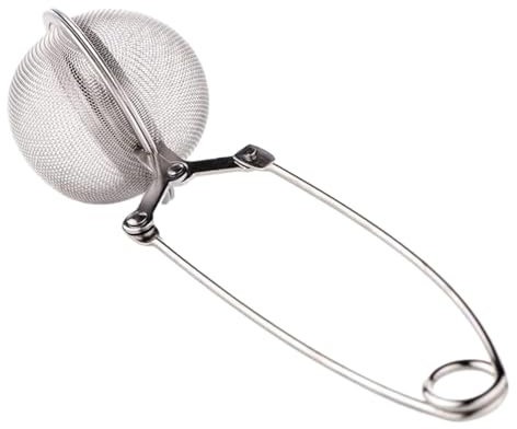 Mesh Snap Ball Tea Strainer - Snap Ball Shape Strainer Spoon | Mesh Snap Ball Tea Strainers | Tea Strainers With Handle | Stainless Steel Snap Ball Strainer |Tea Ball Mesh Tea Infuser Strainers For Lo