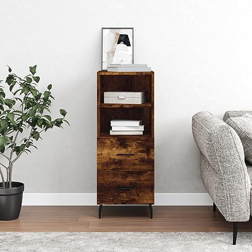 CFODOJ Möbelartikel - Sideboard Räuchereiche 34,5x34x90 cm Holzwerkstoff