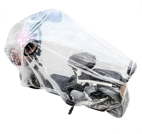 Telo Coprimoto Impermeabile E Antipolvere Per Esterni | Pellicola Universale Per Moto Pe Trasparente, Telo Protettivo Per Tutte Le Stagioni Per Moto Scooter Ciclomotore Ves-pa Motocross