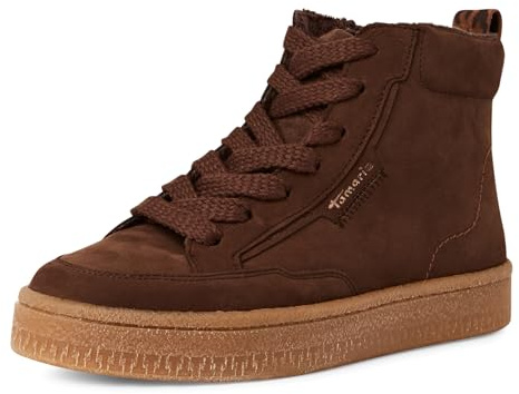 Tamaris Bottines plates en dentelle pour femme - Moka - Taille 39 EU, moka, 39 EU