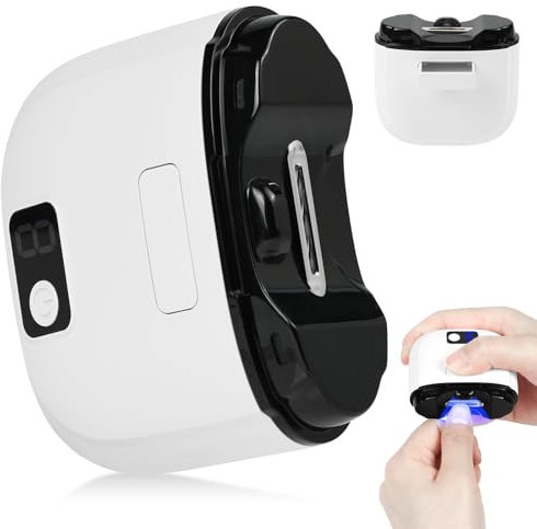 AOOWU Elektrischer Nagelknipser, Nageltrimmer Nagelpolierer 2 in 1, Nagelreste mit Licht, Kabelloser 3-Gang-Nagelknipser, Kein Lärm Fingernagelknipser für Babys, Ältere Menschen und Erwachsene