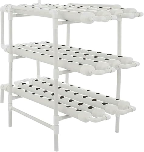 Sistema di Coltivazione idroponica, Torre, Tubo in PVC, 108 Fori, per piantare Verdure, Sistema di Giardino Interno, Sistema idroponico Alto per Esterni/1 pz.