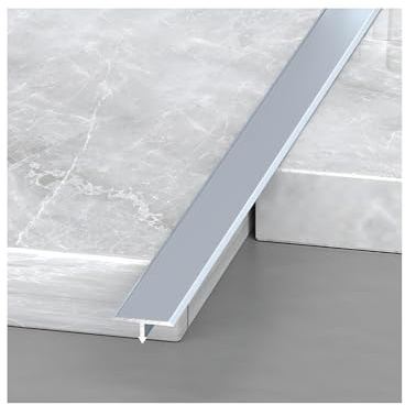 Aluminum T Molding Floor Transition Strip,Edge Trim For Tile,door Strips For Laminate Flooring(Size:15mm/0.59in,Color:Iron gray)