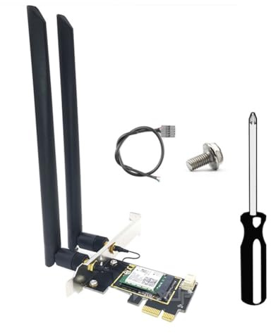 Sxmrmnx Carte Réseau sans WiFi 7 BE200 Pcie Bluetooth 5.4 2,4G/5G/6 GHz sans BE200 pour Win11