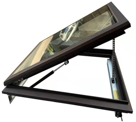 Couvercle de puits de lumière du jour avec double couche en verre trempé pour fenêtre de toit - Fenêtre de visualisation pour véranda
