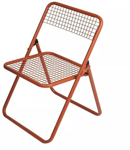 Tragbare Klappstühle für drinnen und draußen, modernes Eisen, keine Montage, Gitter-Design, perfekt für Wohnzimmer, Garten, Veranstaltungen, leicht, stilvoll