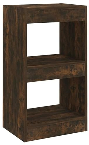 Eleganz Estantería de madera de roble ahumado, 40 x 30 x 72 cm, sistema de estantería para salón y oficina en casa, diseño de madera estable, almacenamiento que ahorra espacio