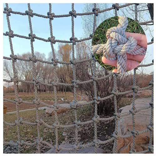 Nylon-Kletternetz für Kinder und Erwachsene, verschleißfestes Seilnetz für Klettern, Spielplatz, Baum und Innenbereich (10 mm x 10 cm, 1 x 2 m)