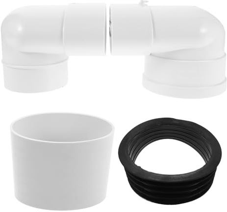 WATIIFUFU Flangia di Ricambio per Wc in Pvc Spessore Rinforzato Connettore Flessibile Offset 10 Cm, Raccordo per Tubi di Scarico Water per Riparazione e Adattamento Bagno
