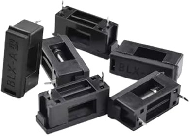 10pcs BLX-A 5 * 20mm Black Glass Fuse Holder 5 * 20 Insurance Tube Socket For 5x20mm ceramic
