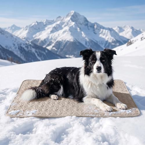 Generisch Kühlmatte für Hunde, 2026 Neu Selbst Kühlende Hundematte Sommer, Waschbar Kühlkissen Selbstkühlende Hundematte Kühldecke Katzen für Hund Katze für Sommer (Grau, XL)