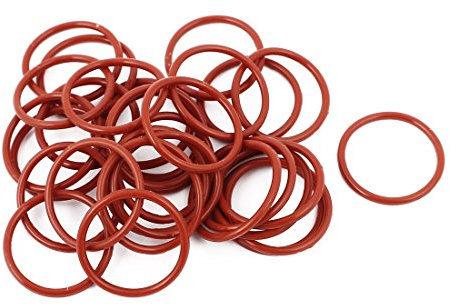 sourcing map 30Stück Rot 20mm x 1,5mm Silikon Gummidichtung O Ring Dichtring Hitzebeständig de
