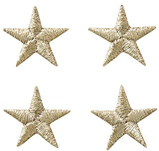 Applikationen - Fashion and Home - aufbügelbar Sterne ca. 1,7 cm silber 4 St