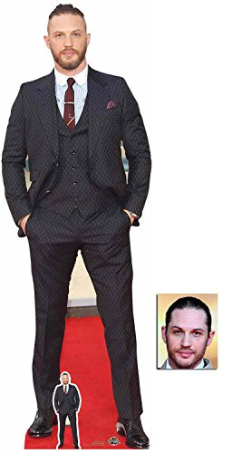 Fan Pack - Tom Hardy 2018 Blue Shirt Lifesize and Mini Cardboard Cutout/Standup - Includes 8x10 Star Photo