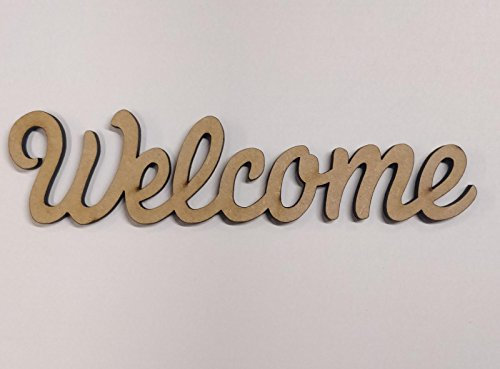 Panneau de bienvenue en bois MDF.