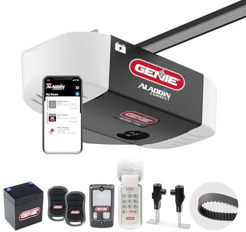 Genie 7155-TKV StealthDrive Connect Smart Garage Door Opener works with Alexa, 7155-TKV Ultra- Quiet Belt Drive
