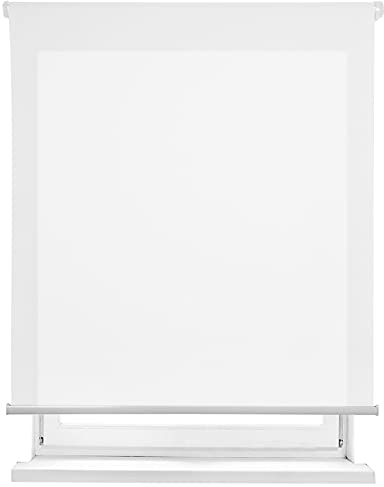 MERCURY TEXTIL-Estor Enrollable translúcido Liso (Blanco, 100x180cm)
