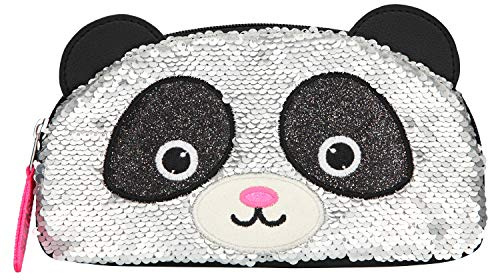 Depesche 10927 Kosmetiktasche mit Pailletten, Snukis Panda, ca. 21 x 12 x 4,5 cm