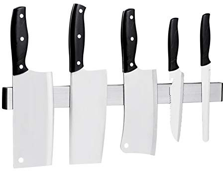 Porte-couteau magnétique, porte-couteau auto-adhésif mural, utilisé pour la vaisselle en métal, les outils, les accessoires de cuisine (51cm)