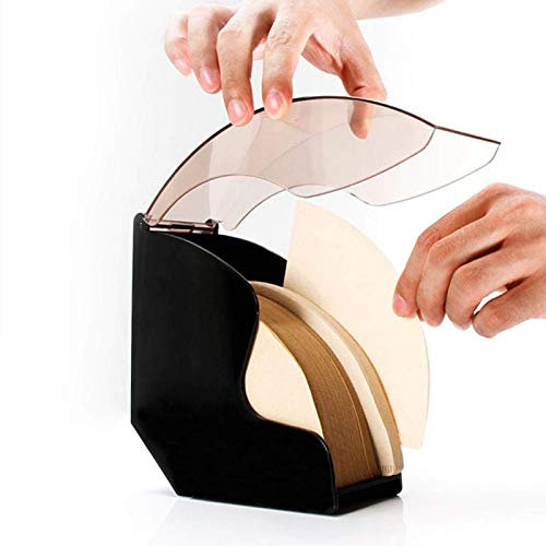 Support de Filtre à Café, Conique Flabellate Porte-papier Filtre Boîte de Stockage du Filtre À Café Filtres à Café le Support de Distributeur de Papier Peut Contenir 100 Papier Filtre, 73x125x133 mm