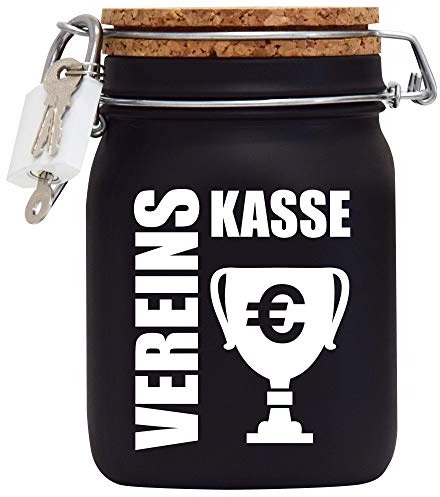 Spardose Vereinskasse Geld Geschenk Idee Schwarz L