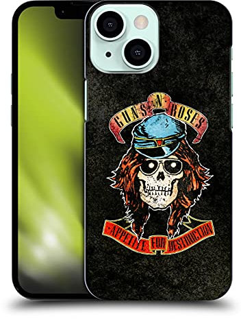 Head Case Designs Licenza Ufficiale Guns N' Roses Rosa Vintage Custodia Cover Dura per Parte Posteriore Compatibile con Apple iPhone 13 Mini