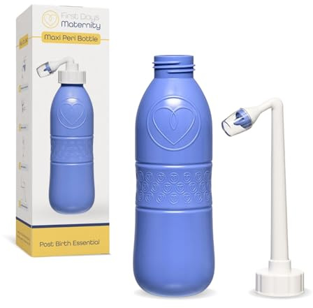 First Days Maternity Peri-Flasche für die Krankenhaus-Tasche, Blau | 650-ml-Flasche mit großem Fassungsvermögen – unverzichtbar für die Pflege und Reinigung nach der Geburt.