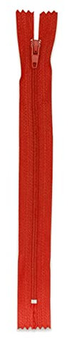 Panini Tessuti, Cerniera Fissa Nylon con Grana Piccola, Lampo Spirale Fissa, 100% Poliestere, Misura: 20 cm, 1 qtà = 1 cerniera, per Abbigliamento e Accessori (Rosso Chiaro 820)