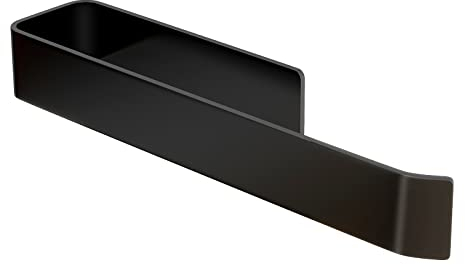 Vista SUS304 Self-Adhesive Towel Holder - Black 25 cm Stainless Steel, No Drilling, Single Arm for Bathroom, Kitchen, Bedroom