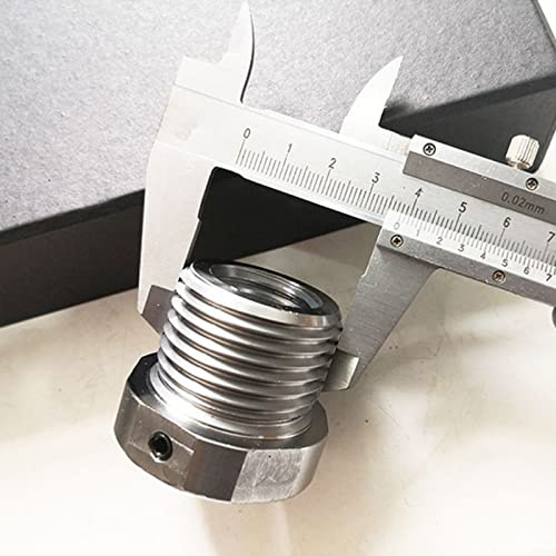 Lioaeust Adaptateur de mandrin de tour à bois, 1-1/2-8 TPI vers 1 x 8 TPI en acier inoxydable, avec vis de réglage, compatible avec tour