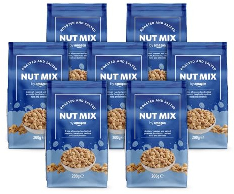 by Amazon Roasted and Salted Mixed Nuts, 1400 gms (7 Packs of 200 g)