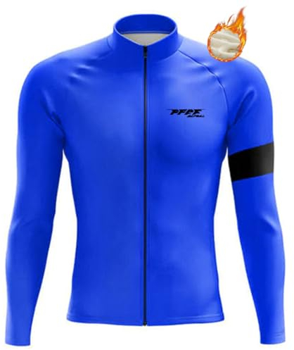 FFFF & OLFEH Herren Radtrikot Fahrradtrikot Langarm Rennrad Trikot/Langarm, Fahrradbekleidung Fahrrad Trikot T Shirt für Männer Sportbekleidung Ausrüstung Radfahren (FB13,5XL)