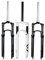 Forcella MTB MTB Mountain Bike Forcella Anteriore 26/27.5/29 Pollici Corsa 100mm Smorzamento Aria Controllo Sospensione Remoto Parti di Biciclette Forcelle Rigide MTB (Color : 26 Black Line)