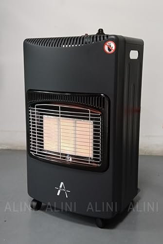 ALINI 4.2kw Folding Portable Indoor Gas Heater Home Office Workshop Butane Gas Regulator & Hose Included/Piezoelectric ignition