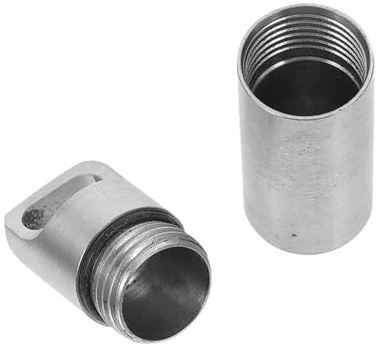 Mobestech Medicine Container Capsules Storage Waterproof Stainless Steel Silver Pill Organizer Case Easy to Carry Mini Sealed Tank for Camping for Outdoor Use