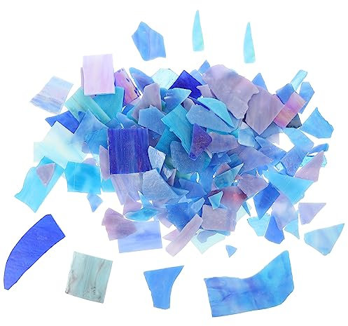 NUOBESTY 1 Glimmer-mosaik Mosaiktisch Dekoration Mosaikfliesen Masse Bunte Vase Bilderrahmen Selber Machen Mosaik Blaue Mosaiksteine Haushaltsgegenstände Glas Mischen Kunstbedarf