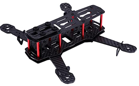 FPV-Rahmen-Kit, Quadrocopter-Rahmen, Drohnenrahmen, Flexibel für 4-Achsen-Fpv-Drohne, Mini-Fpv-Drohne (Carbonfaser-Look)
