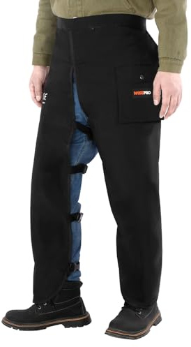 WISEPRO Chainsaw Chaps - Class 1, Protective Chainsaw Apron, Adjustable Chainsaw Chaps for Men/Women, Clothing Safety Trousers, Leg Guards, Forestry PPE Safety Gear